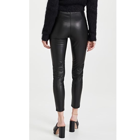 Free People Spitfire Stacked Faux Leather Skinny Pants - Blaque - Picture 3 of 7
